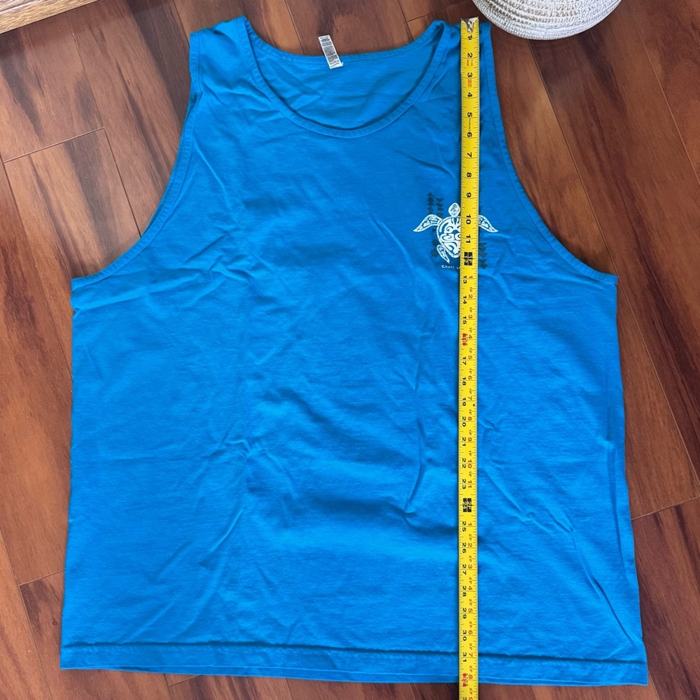Turquoise Blue Kauai, HI Honu Sea Turtle Tank Top - Picture 4 of 6